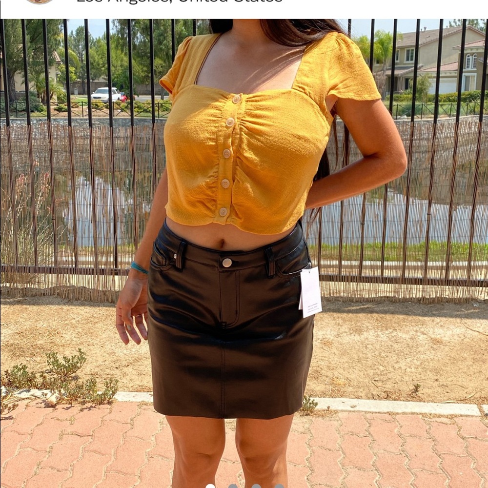 Nordstrom High Rise leather skirt NWT Size 27
